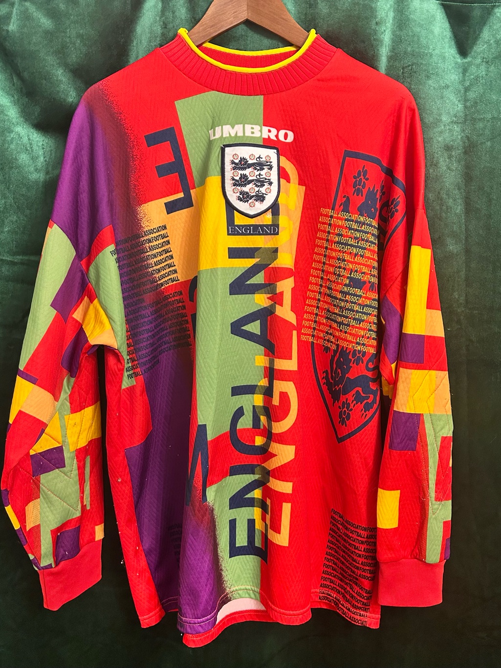 Umbro 9596 England Gk Jersey